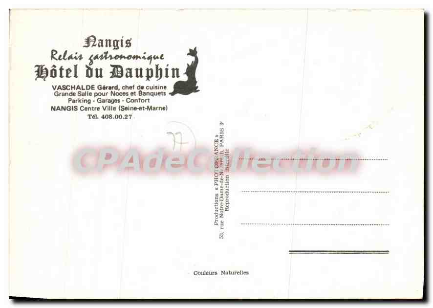 Hôtel du Dauphin — Nangis — Productions « PHOTOANCE » — Rückseite