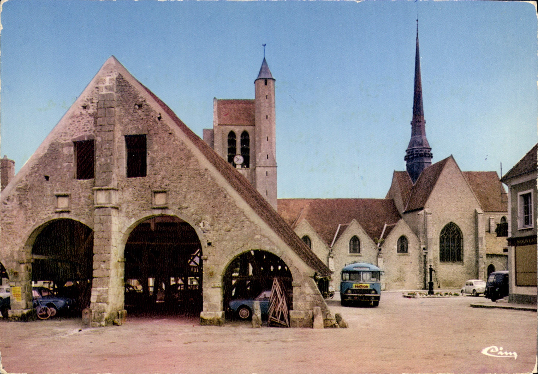 CPSM Egreville (S et M) Place Jules Massenet Compositeur de Musique
