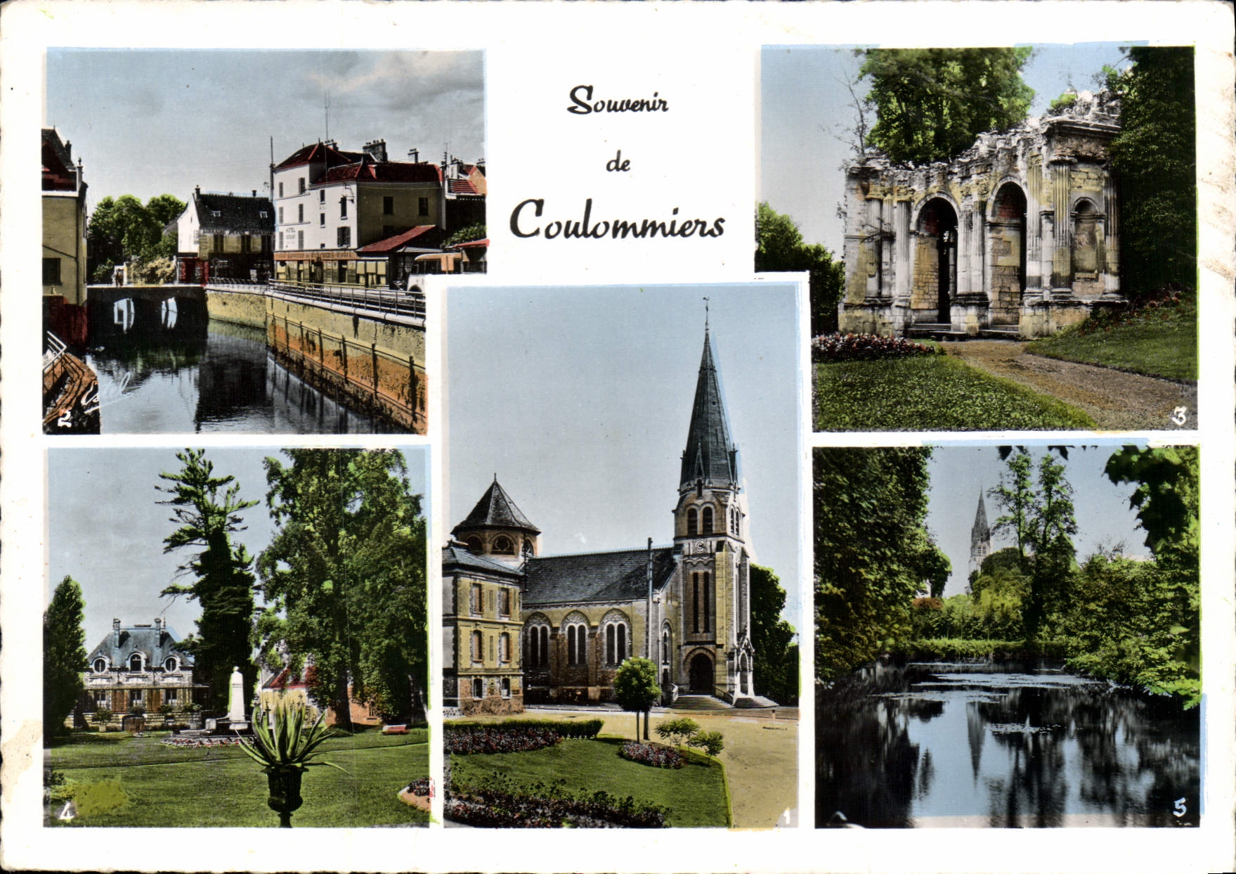 CPSM Coulommiers L'Eglise Le Pont de la Ville Les Capucins les Ruines Les Capucins Les Capucins la P