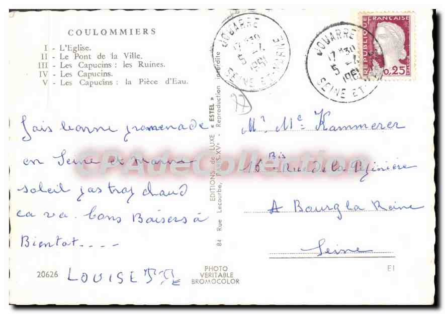 CPSM Coulommiers L'Eglise Le Pont de la Ville Les Capucins les Ruines Les Capucins Les Capucins la P — Reverso