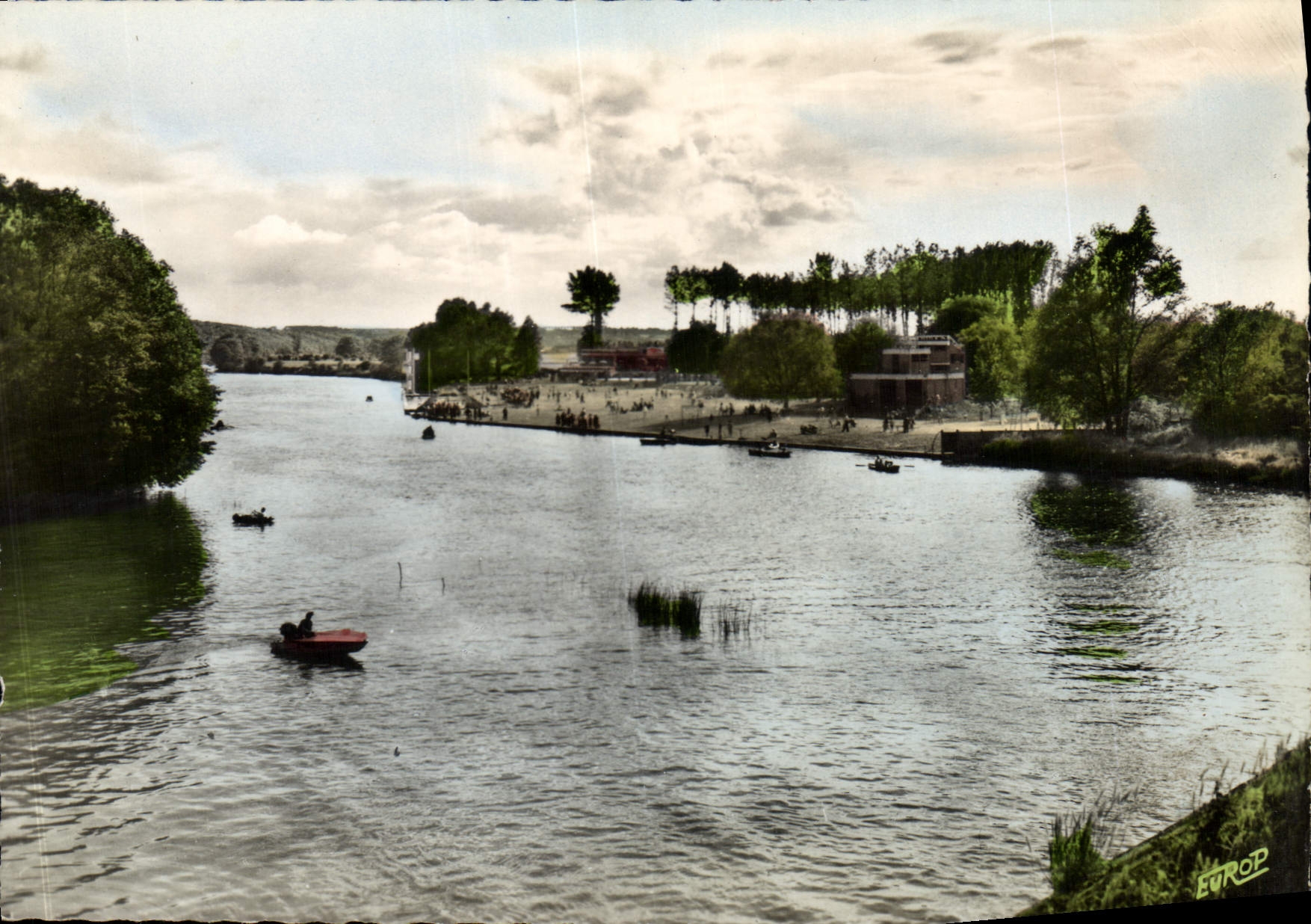 Trilport (S.-et-M.) — La pointe de l'Île et la plage — Édition de l'EUROPE, Sarteguemines
