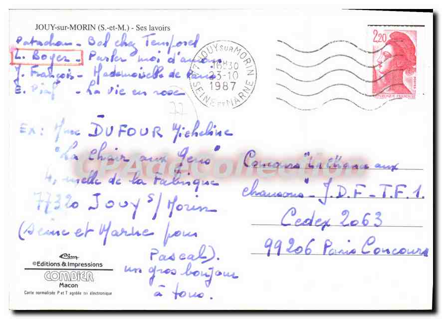 Jouy-sur-Morin — Ses lavoirs — Éditions & Impressions Comder — Verso