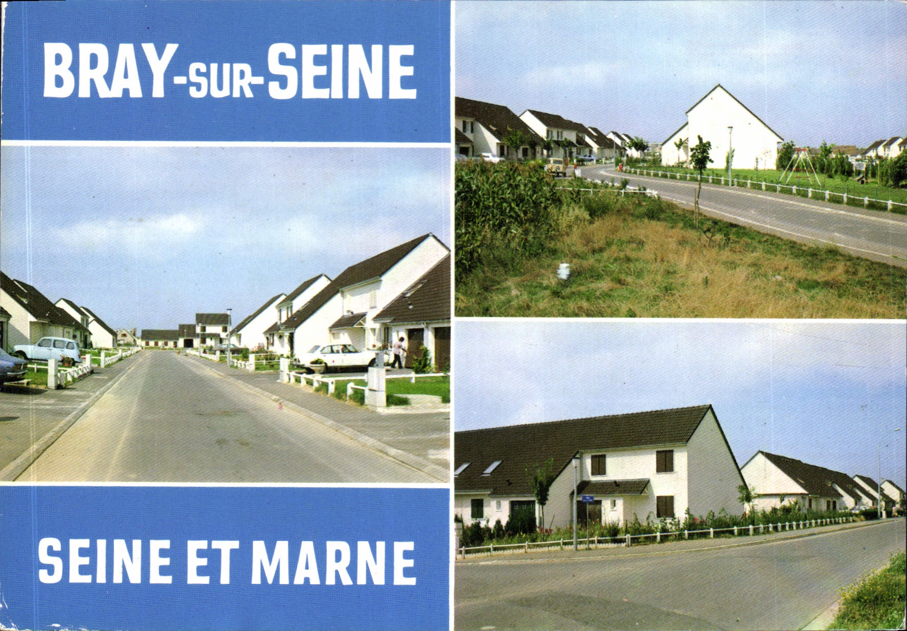 CPSM Bray sur Seine (Seine et Marne) Le Quartier Huchelot