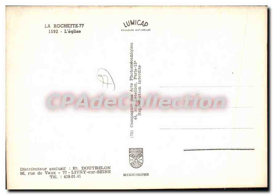 La Rochette-77 — L'église — Lumicap — Achterkant