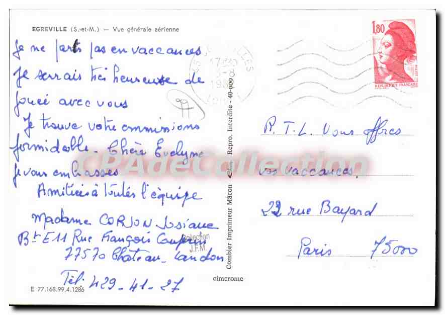 Egreville (S.-et-M.) — Vue générale aérienne — Cinq — Reverso