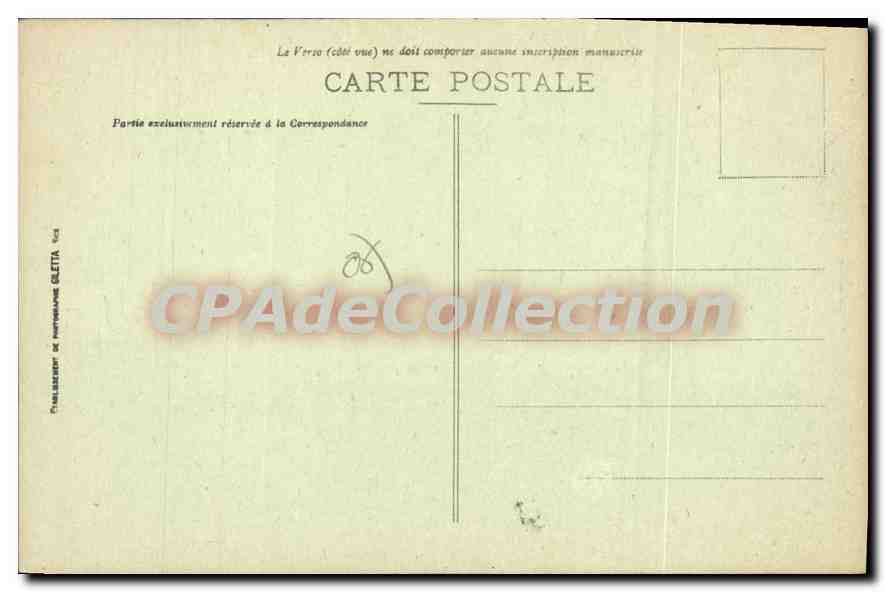 CPA Monte Carlo Vue prise de la Mer — Rückseite