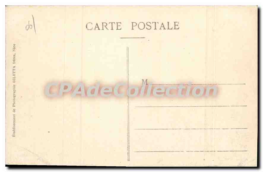 CPA Route de Sospel à Menton Lacets de Fontanin — Rückseite