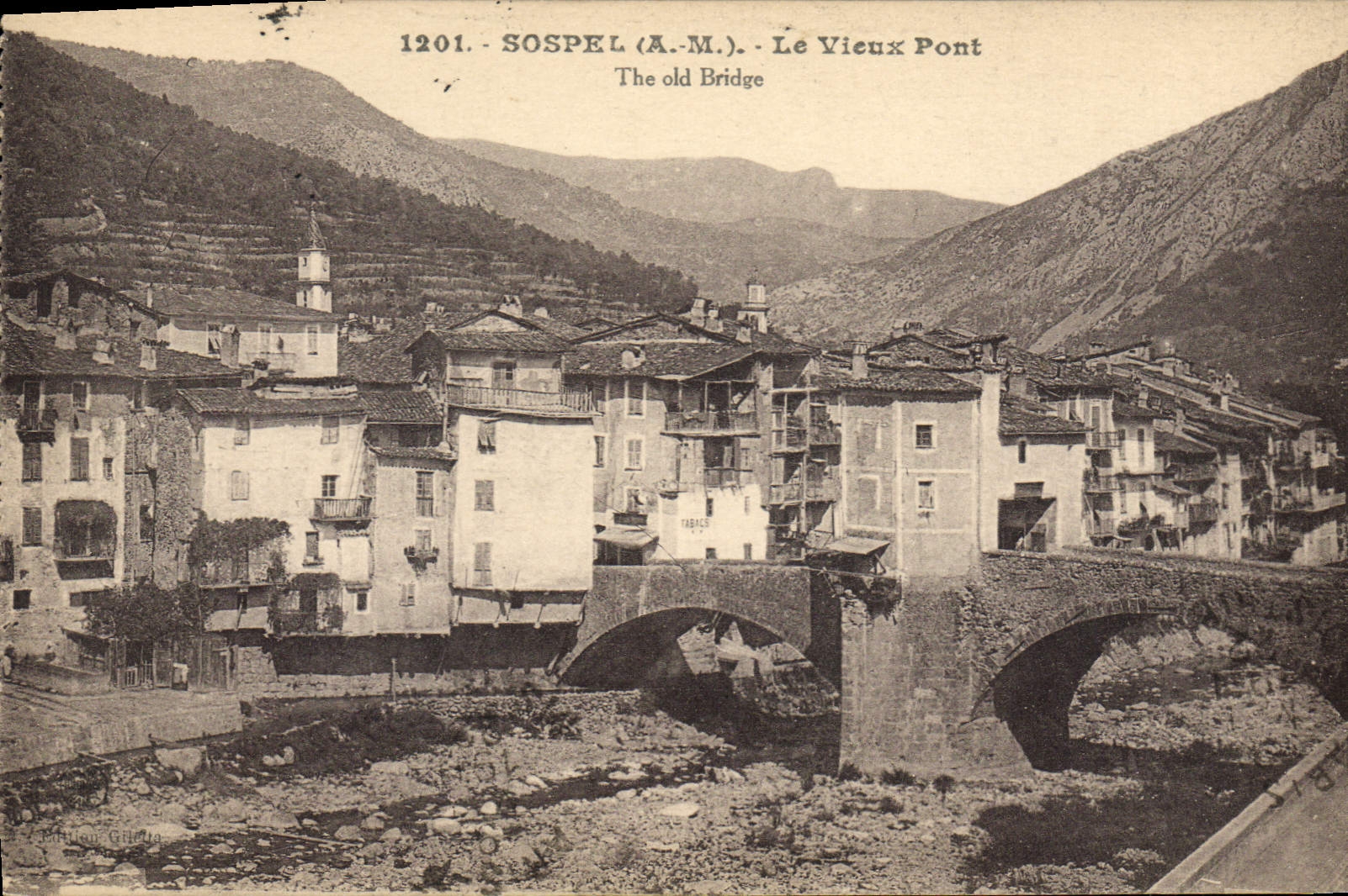CPA Sospel (A M) Le Vieux Pont