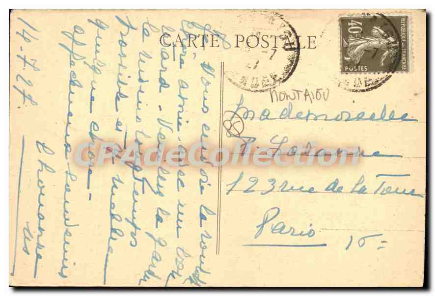 CPA Chateau du Bois Corbeau Le Tapis Vert — Back
