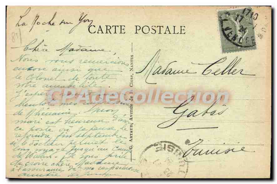 LA ROCHE-sur-YON - Le Jardin Public et la Préfecture — éditeur non identifié, n° de série 3 — Rückseite