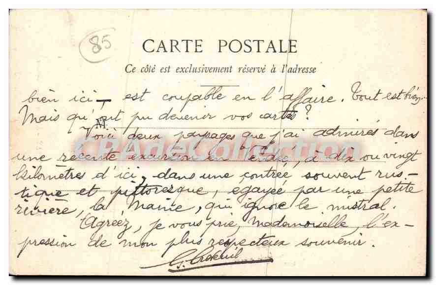 St-HILAIRE-de-LOULAY — Allée de la Lande-Buor — A. Robin, Collection Fontenay-le-Comte — Back