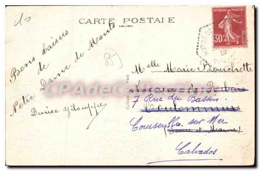 Notre-Dame de Monts (Vendée) — Le Nouveau Calvaire et la route de la plage — Ménaud — Rückseite