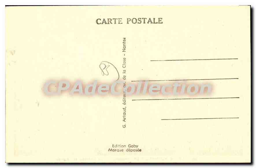 CPA Ile de Noirmoutier (Vendee) Le Chateau et l'Eglise — Rückseite