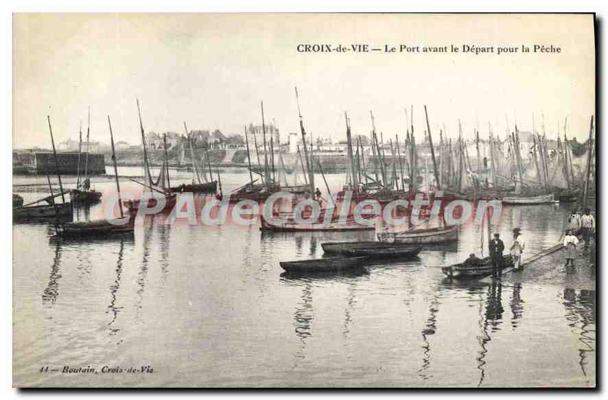 CPA Croix de Vie Le Port avant le Depart pour la Peche