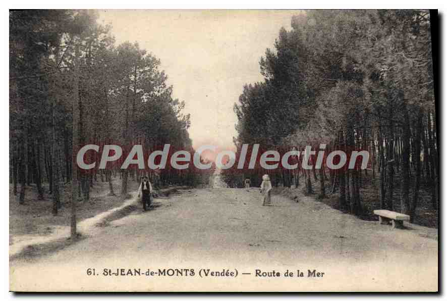 CPA St Jean de Monts (Vendee) Route de la Mer
