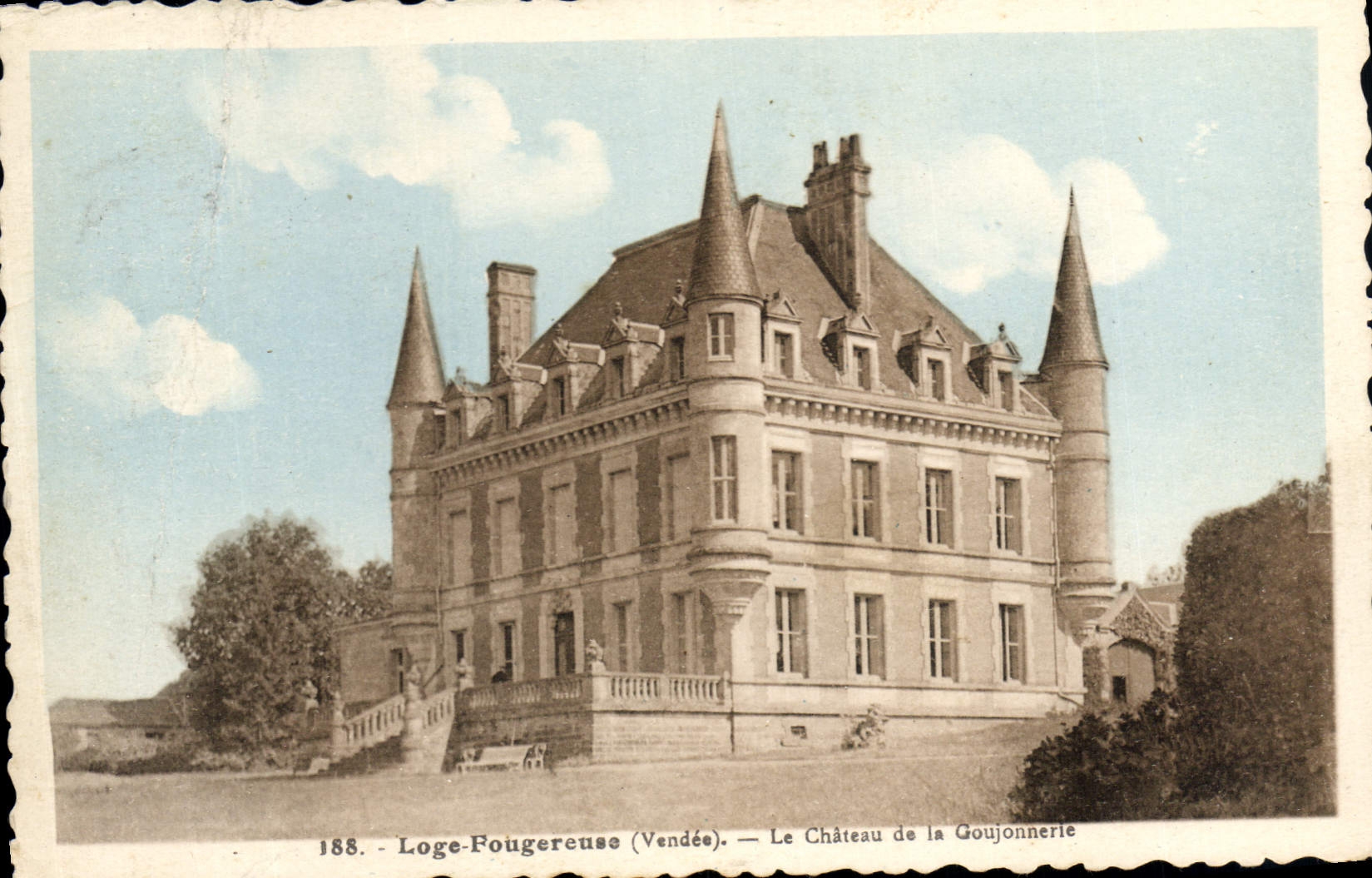 CPA Loge Fougereuse (Vendee) Le Chateau de la Goujonnerie