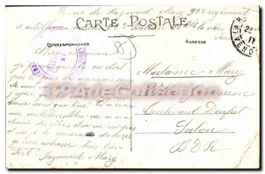 CPA La Roche sur Yon la Place de la Prefecture — Rückseite