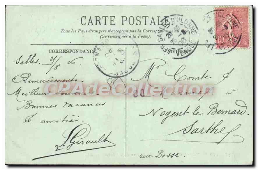 LES SABLES-D'OLONNE — Le Port vu de la Chaume — LL. n°38 — Reverso