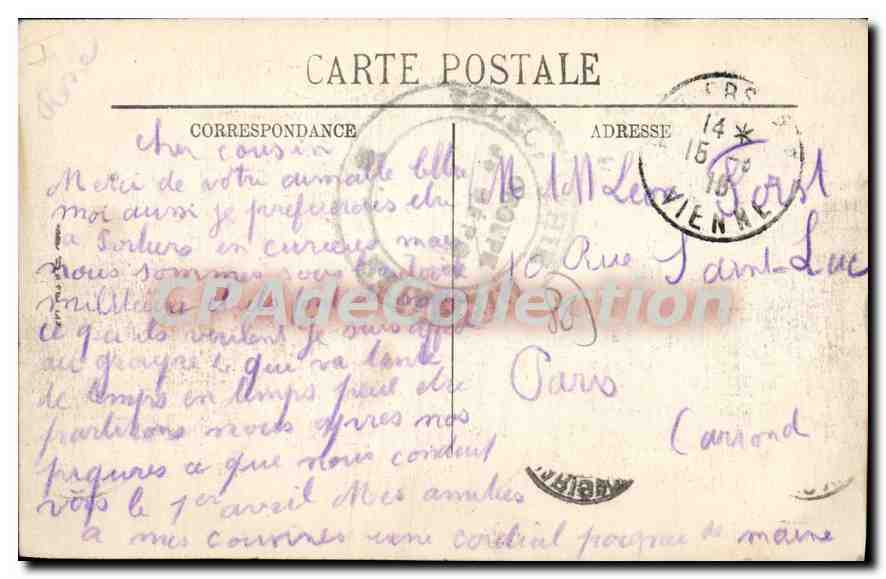 Poitiers — Panorama pris de Notre Dame des Dunes — N. G. — Rückseite