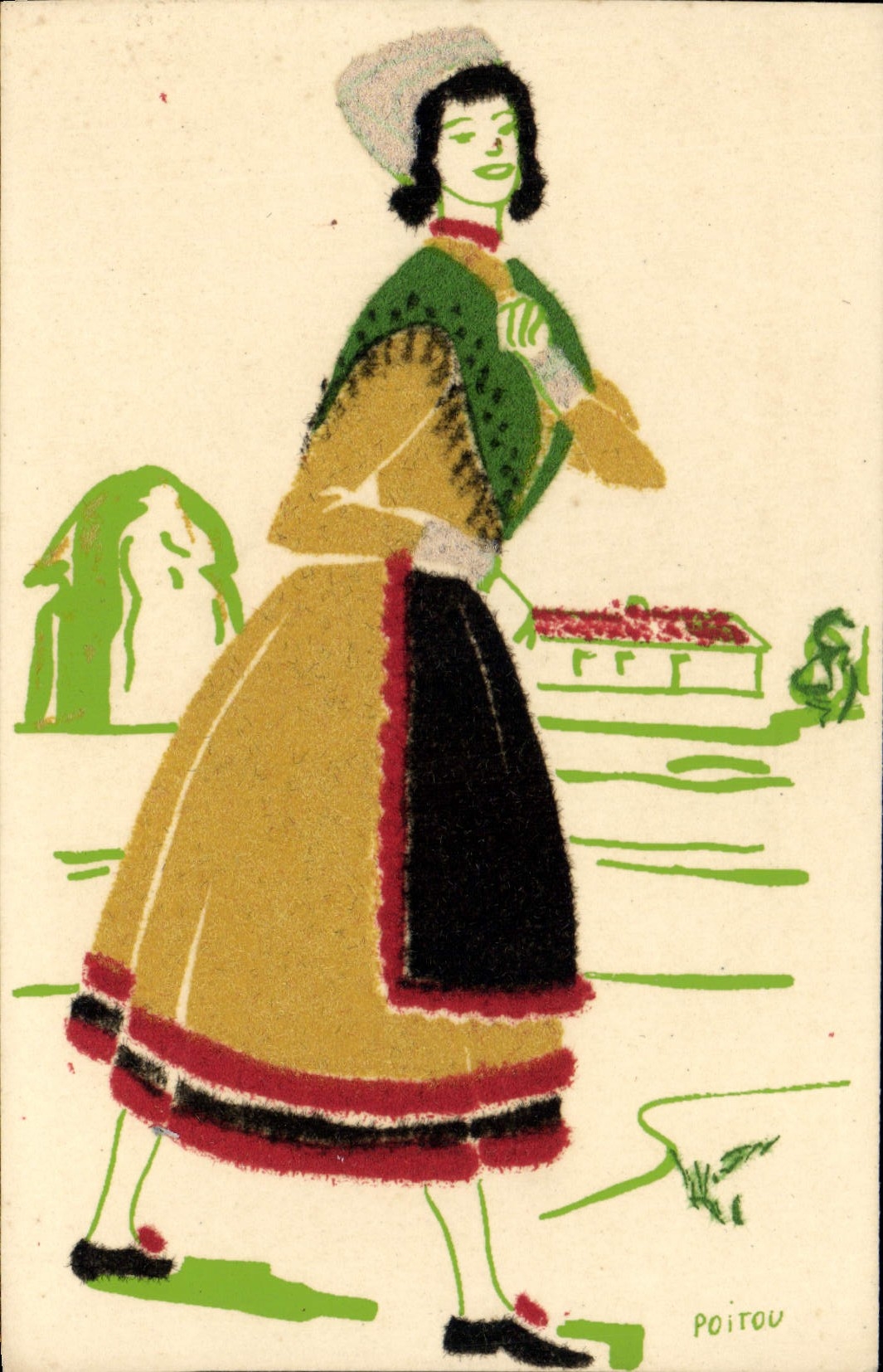 CPA Poitou Costumes Regionaux