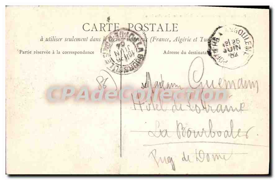 Poitiers — Les Douves — Ruines des Fortifications — CPAdeCollection — Rückseite