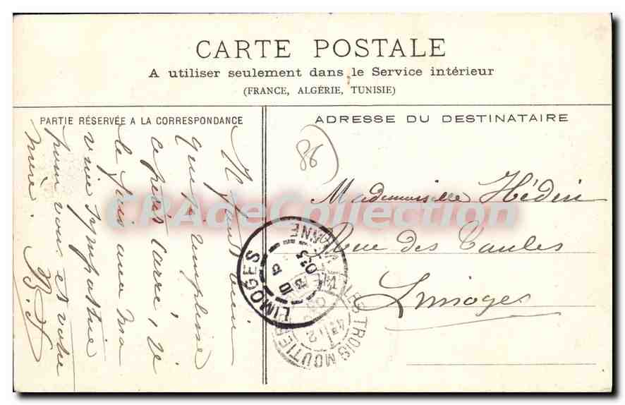 CPA Les Trois Moutiers Le Chateau de Julnay — Back