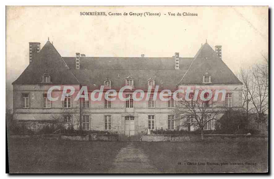 CPA Sommieres Canton de Gençay (Vienne) Vue du Chateau