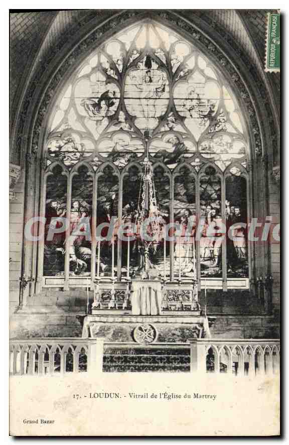 CPA Loudun Vitrail de l'Eglise du Martray