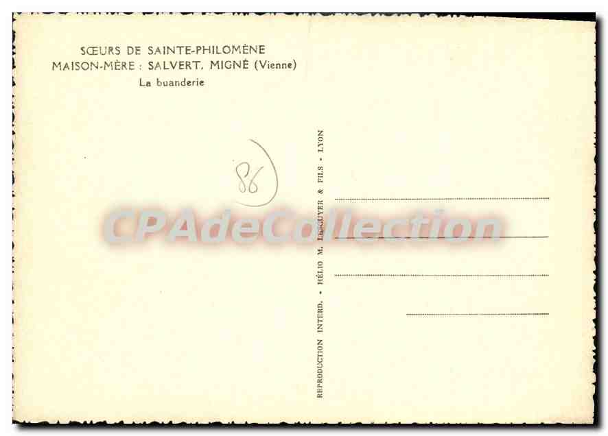 CPSM Soeurs de Sainte Philomene Salvert Migne (Vienne) La duanderie — Back