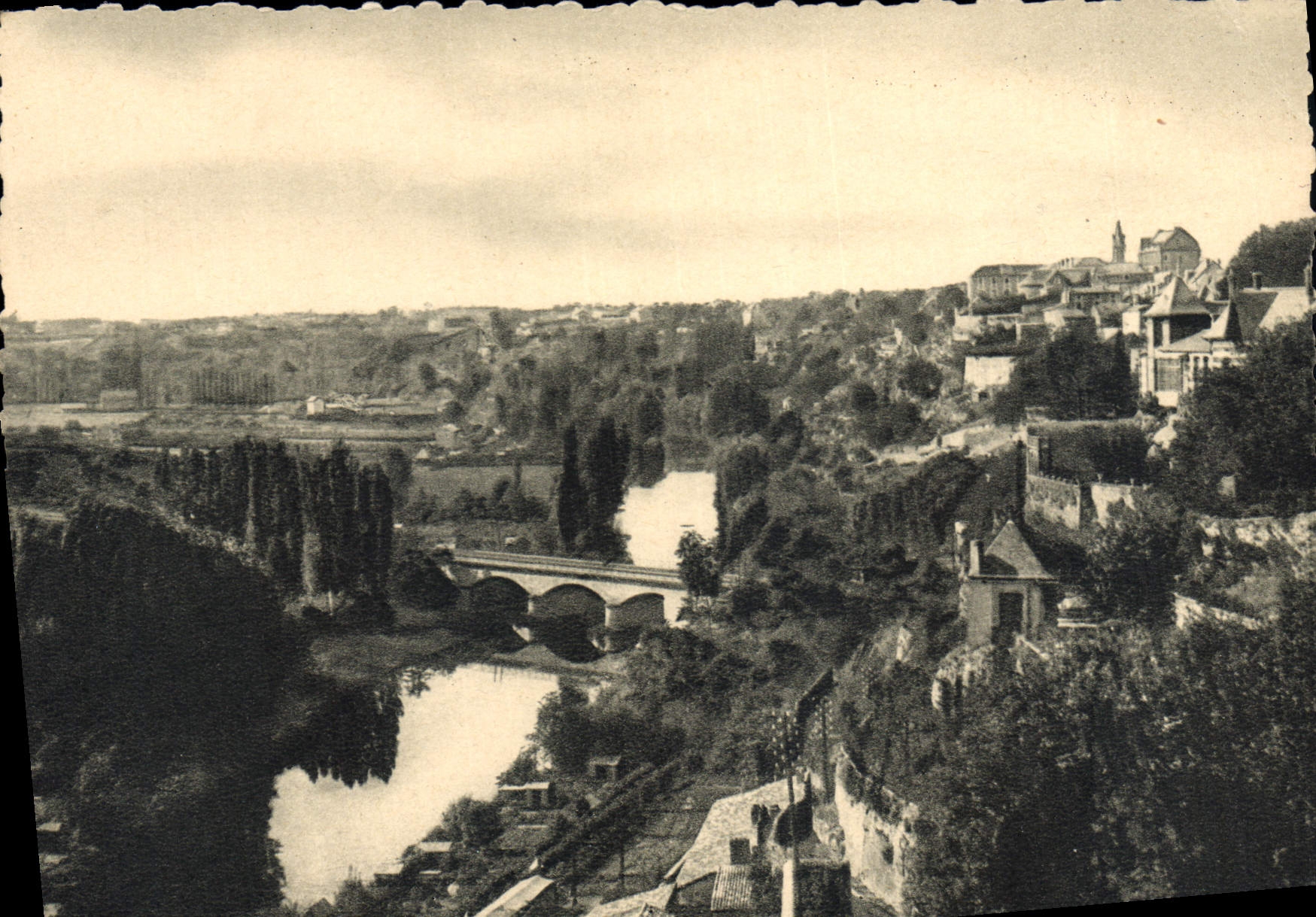 Vallée du Clain — Le Pont du Chemin de Fer — Les Coteaux de la Tranchée — J. Robnchon, Poitiers