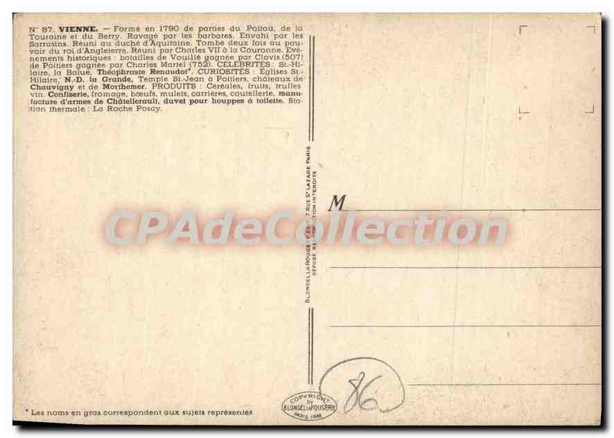 CPSM Vienne — Back