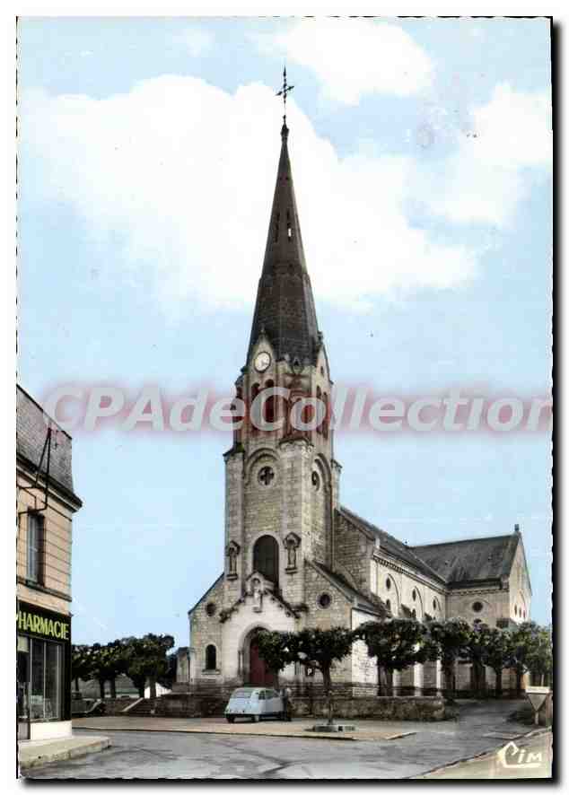 CPSM Les Trois Moutiers (Vienne) L'Eglise
