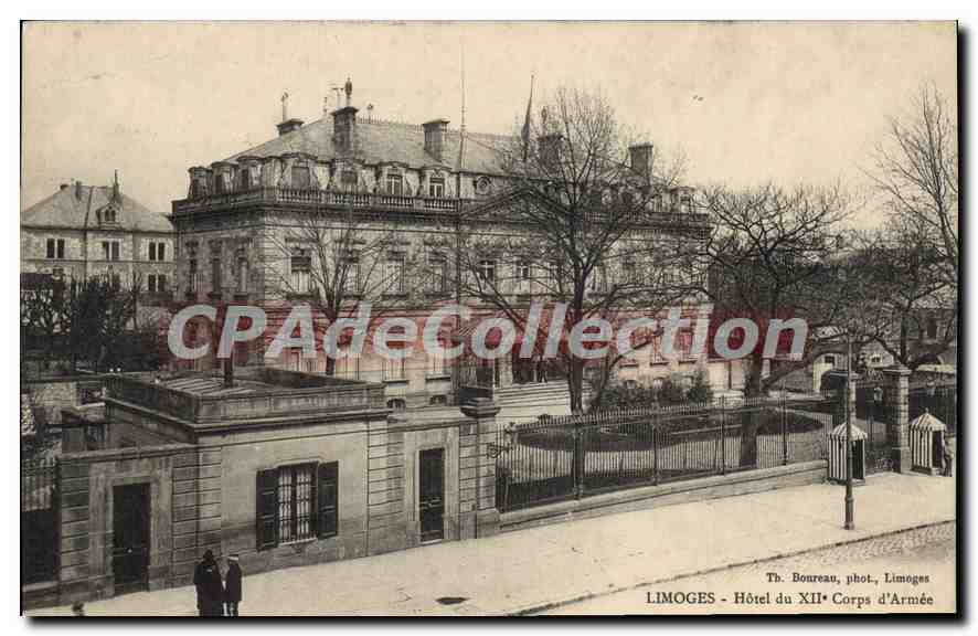CPA Limoges Hotel du XIIe Corps d'Armee