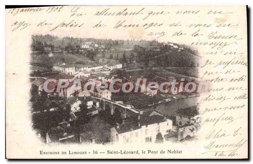 CPA Environ de Limoges Saint Leonard pont de Noblat