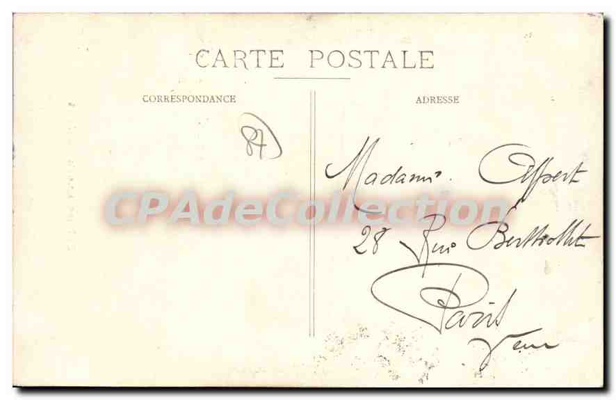 Femme en voile — Limousine, El Sepiuly 1911 — éditeur non visible — Reverso