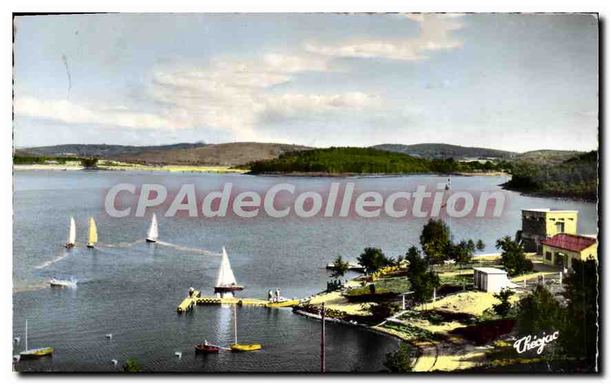 Lac de Vassivière — vue du lac avec voiliers — Théojac