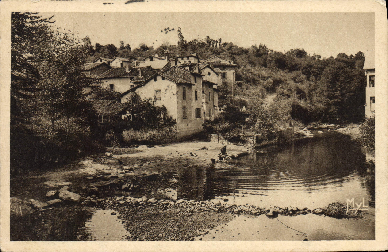 St-Junien (Hte-Vienne) — La Glane sous le village de Glane — Édition M. LOUTAUX