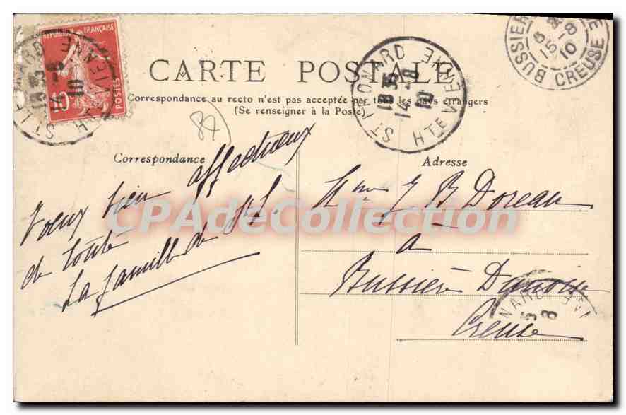 CPA Leonard La Petit Perrette du Limousin — Verso