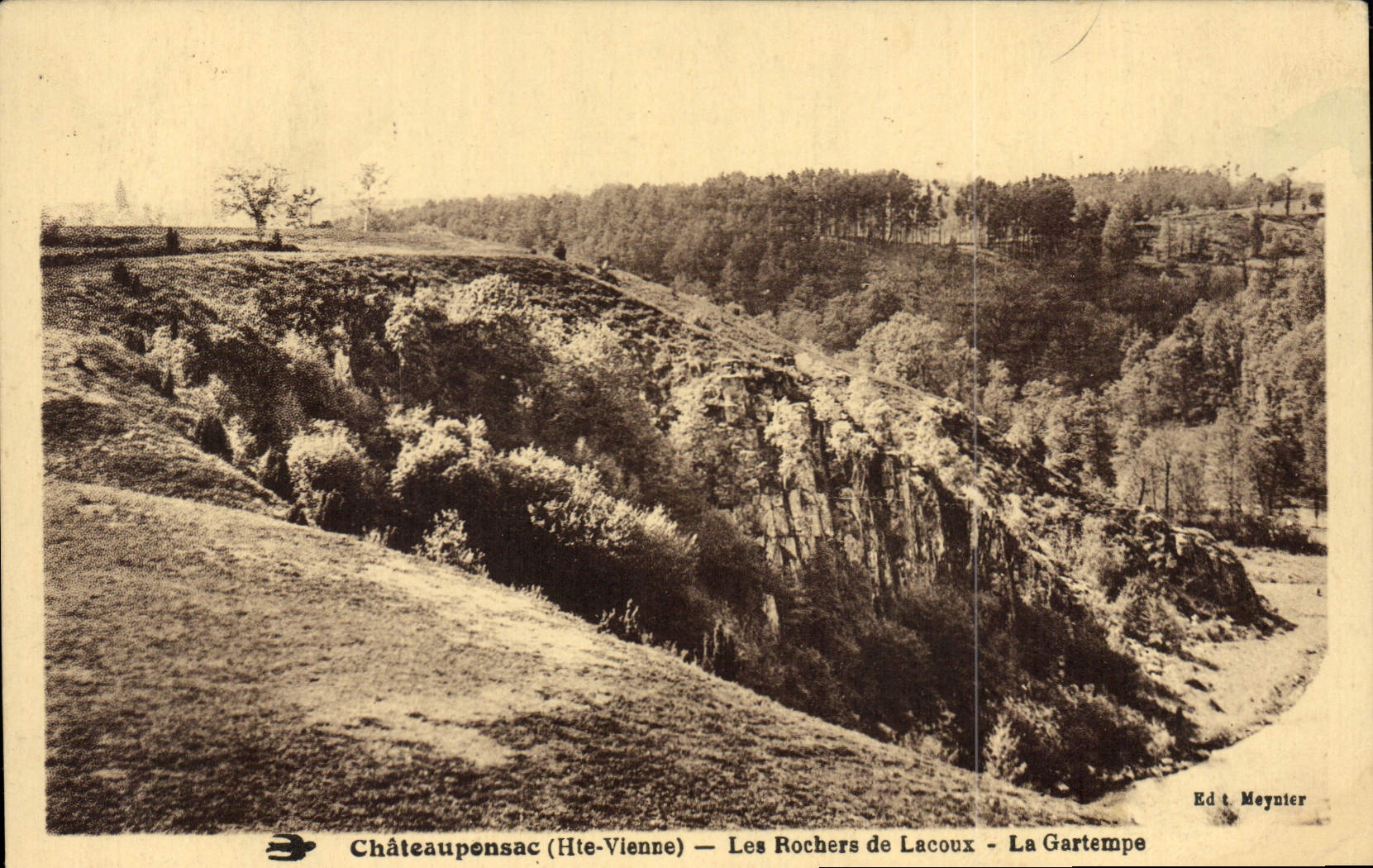 Châteauponsac (Hte-Vienne) — Les Rochers de Lacoux - La Gartempe — Ed. t. Meynier