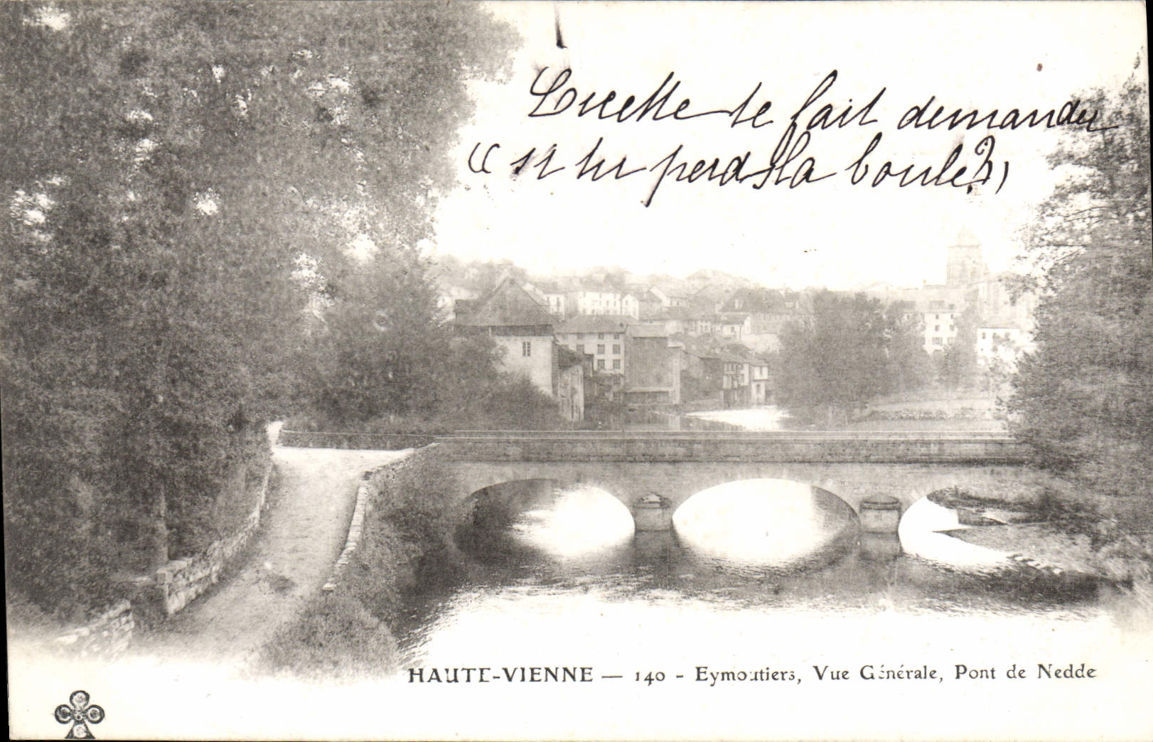 CPA Haute Vienne Eymontiers Vue Generale Pont de Nedde