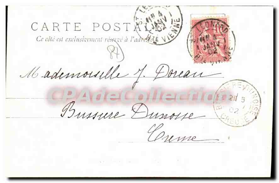 CPA Haute Vienne Eymontiers Vue Generale Pont de Nedde — Rückseite
