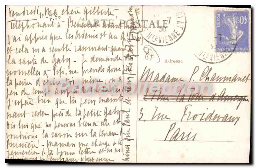 St-Léonard (Hte-Vienne) — Boulevard de la Promenade — unbekannter Verlag, n° 40 — Rückseite