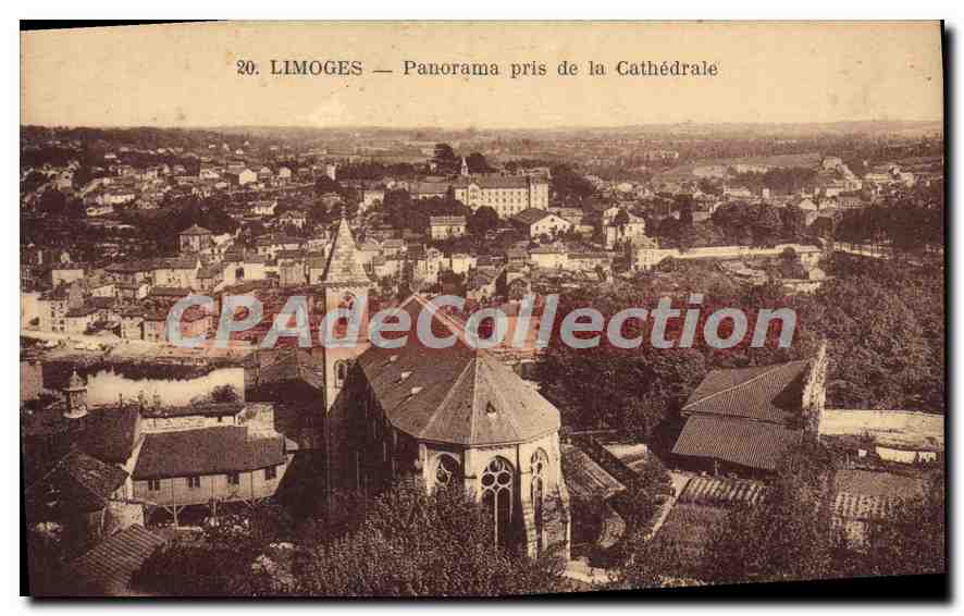 CPA Limoges Panorama pris de la Cathedrale
