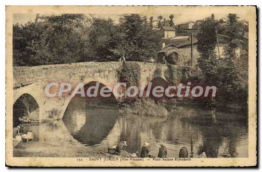 CPA Saint Junien (Haute Vienne) Pont Saint Elisabeth