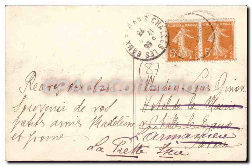 CPA Limoges Les Trois Ponts — Rückseite