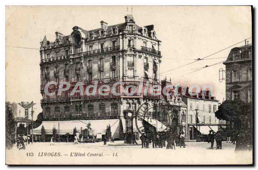 CPA Limoges L'Hotel Central