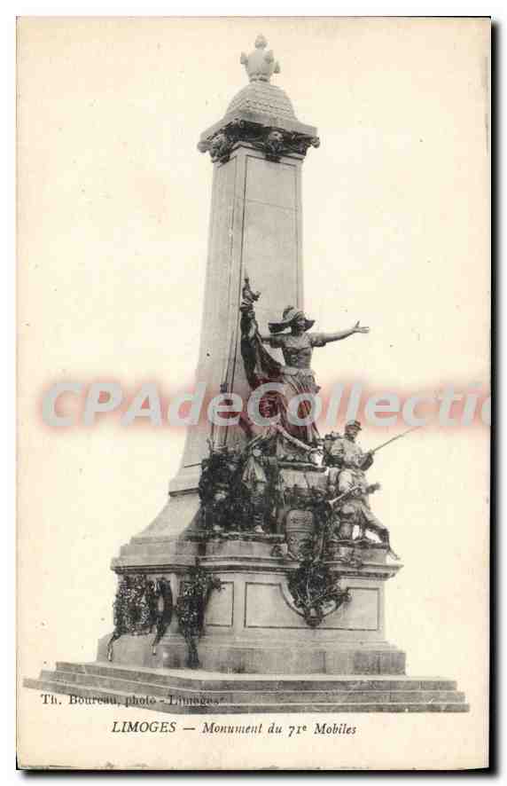 CPA Limoges Monument du 71 Mobiles