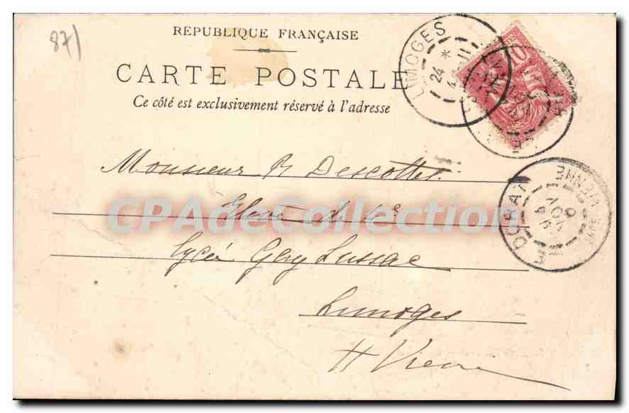 CPA Haute Vienne Le Dorat Vue generale — Back