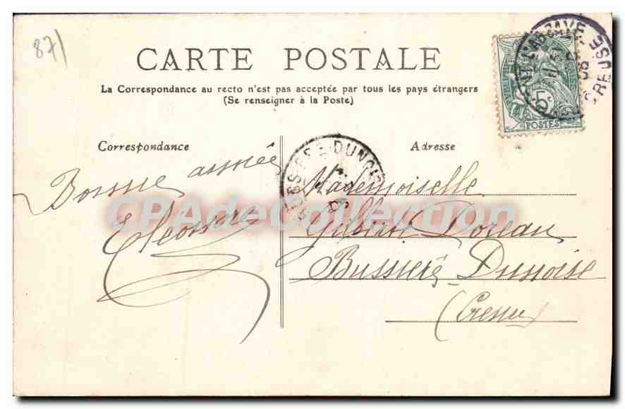Limoges — Pensionnat Jeanne d'Arc — Un coin du Parc — Rückseite