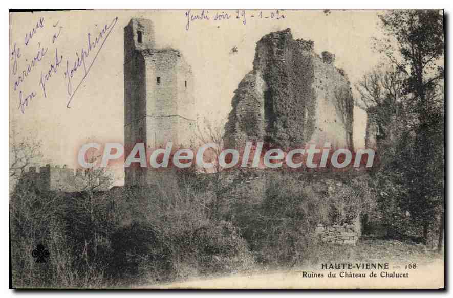 CPA Haute Vienne Ruines du Chateau de Chalucet